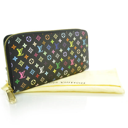Louis Vuitton Monogram Multicolor Zippy Wallet Black Violet 4 of 7