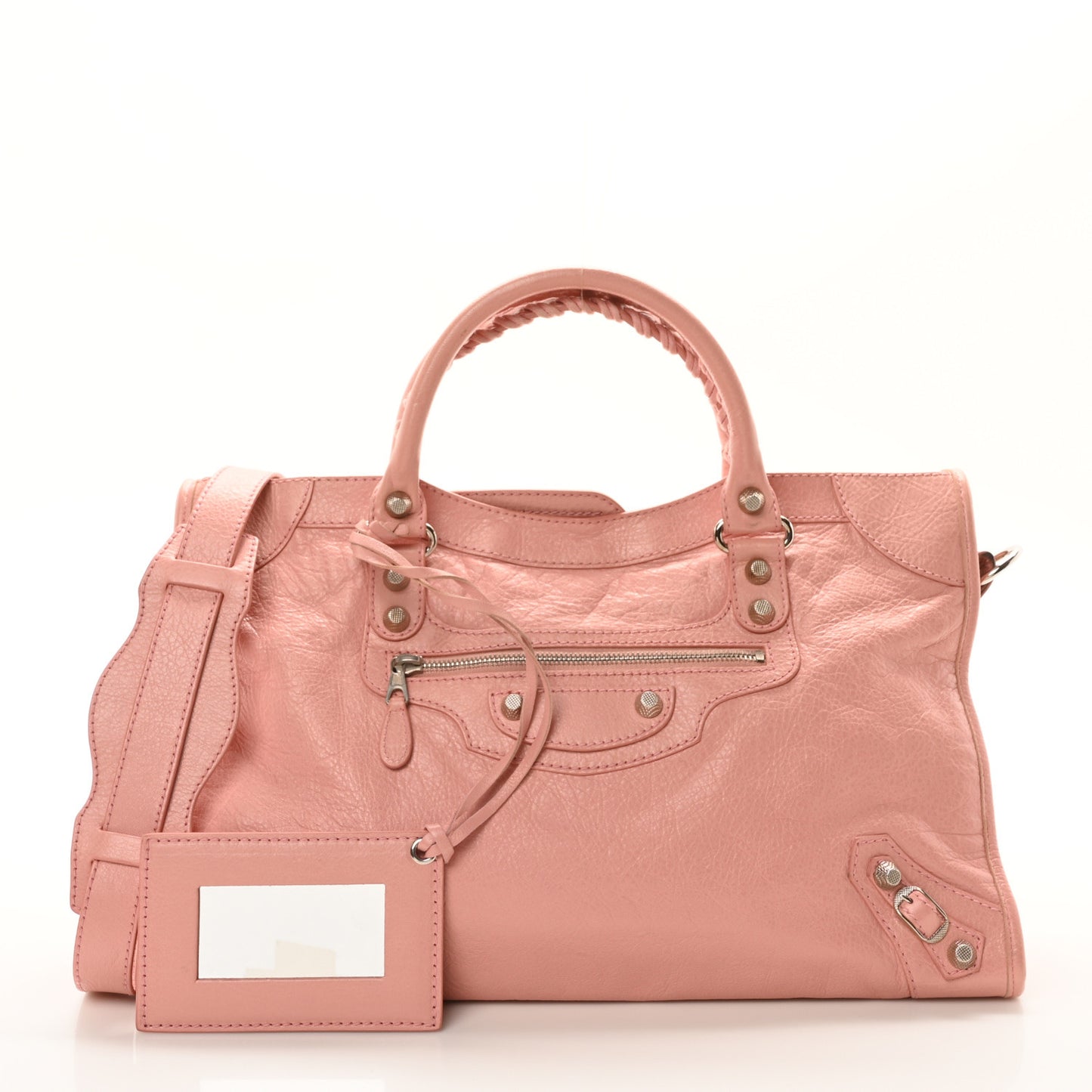 Agneau Giant 12 Silver Hardware City Rose Peche