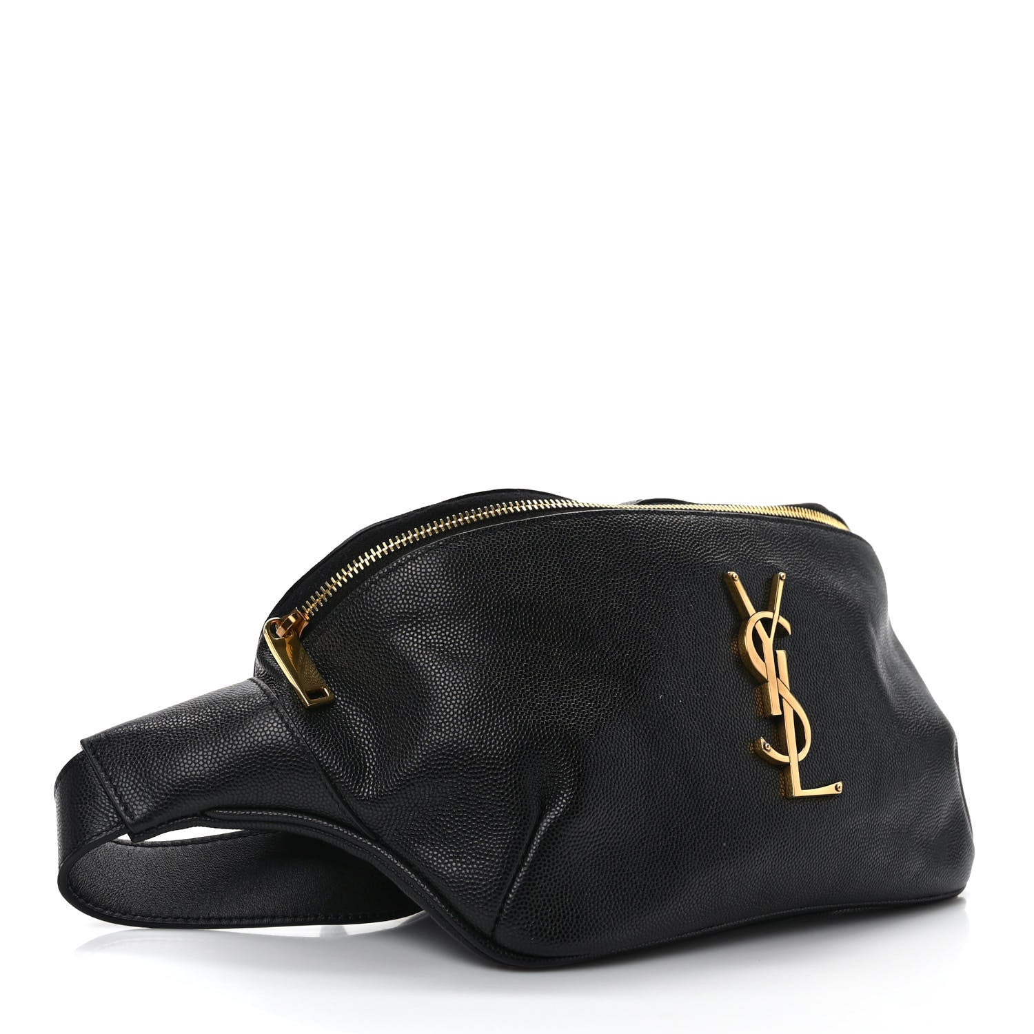 Saint Laurent Grain De Poudre Monogram Belt Bag Black 4 of 9