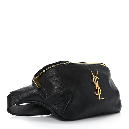 Saint Laurent Grain De Poudre Monogram Belt Bag Black 4 of 9
