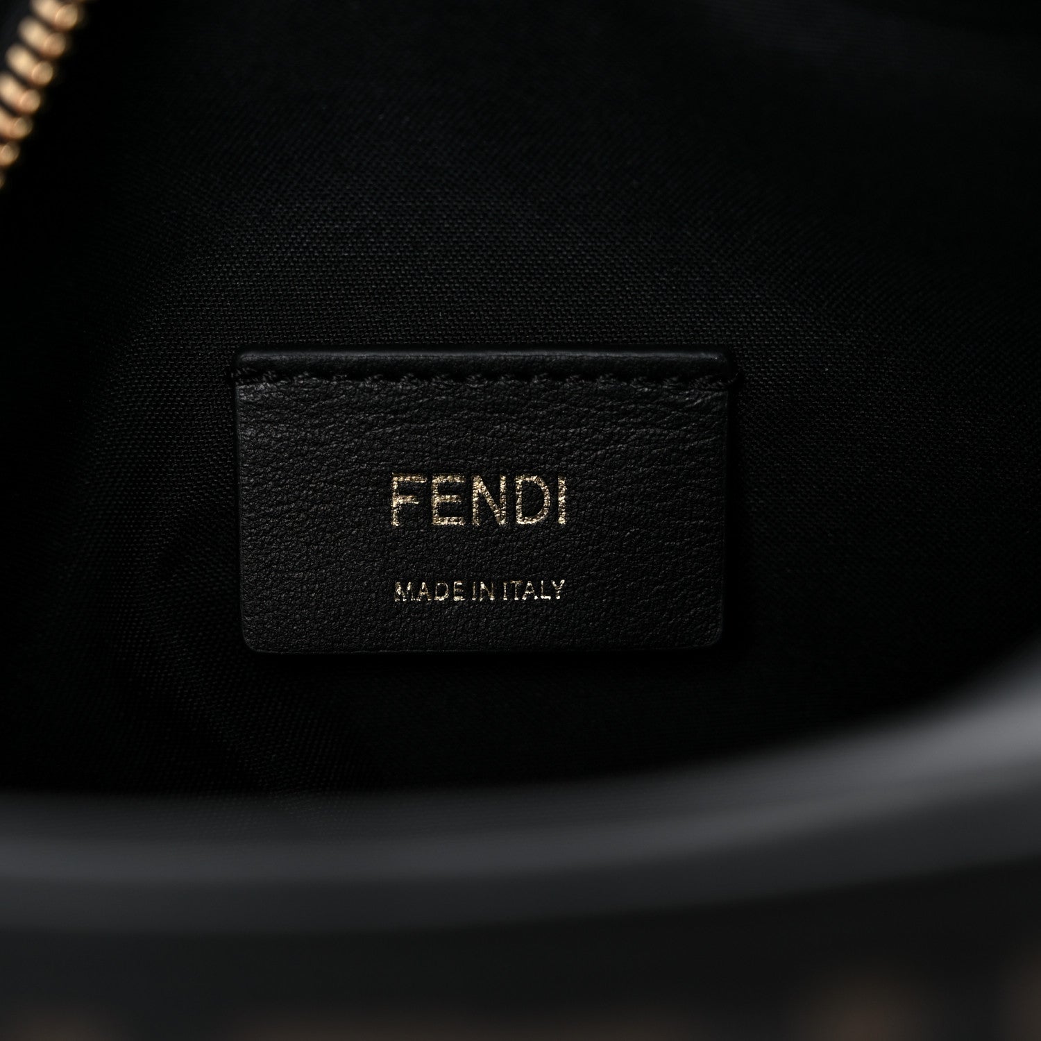 Fendi Vitello Century Bi-Color FF 1974 Embossed Mini Camera Case Maya Black 6 of 10