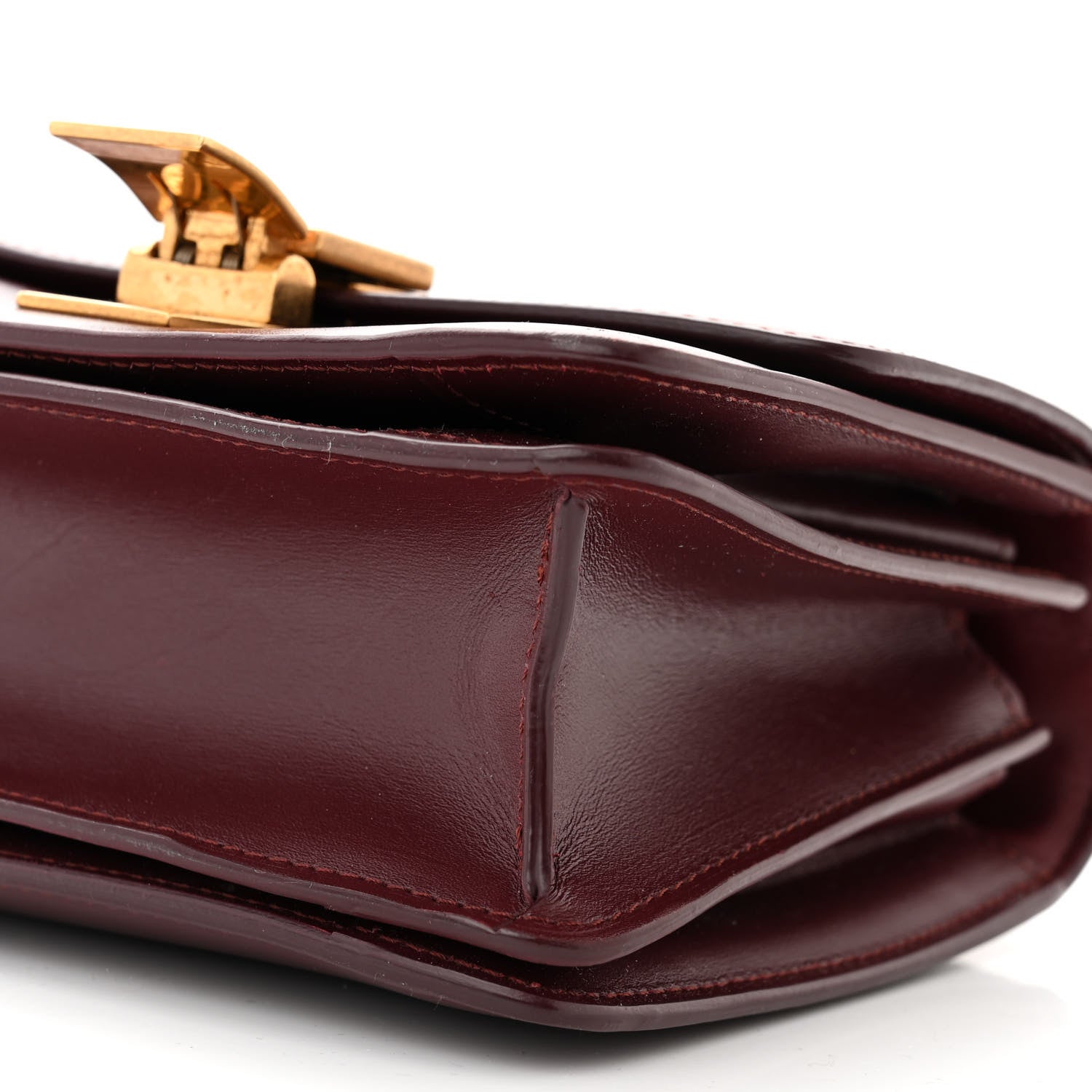 Celine Box Calfskin Small Classic Box Flap Bag Burgundy 9 of 15