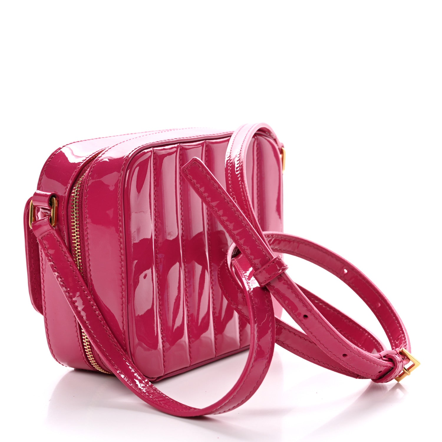 Saint Laurent Patent Matelasse Monogram Toy Vicky Camera Bag Freesia 3 of 15
