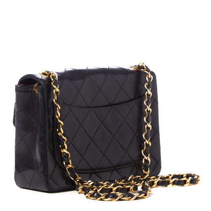 Chanel Lambskin Quilted Mini Square Flap Black 2 of 10