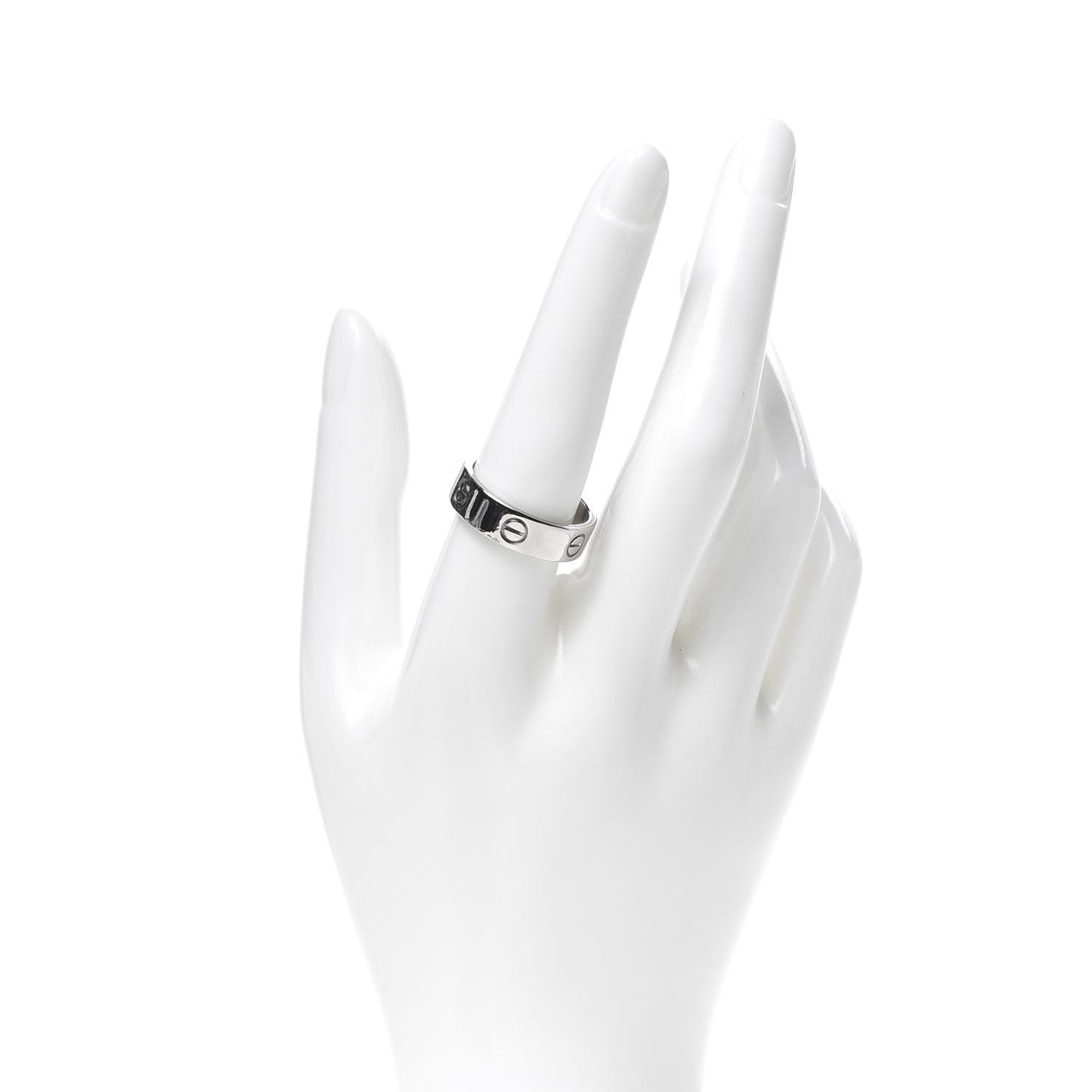 18K White Gold 5.5mm LOVE Ring 60 9
