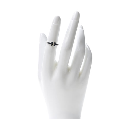 Tiffany 18K White Gold Blue Sapphire T Wire Ring 49 4.75 2 of 5