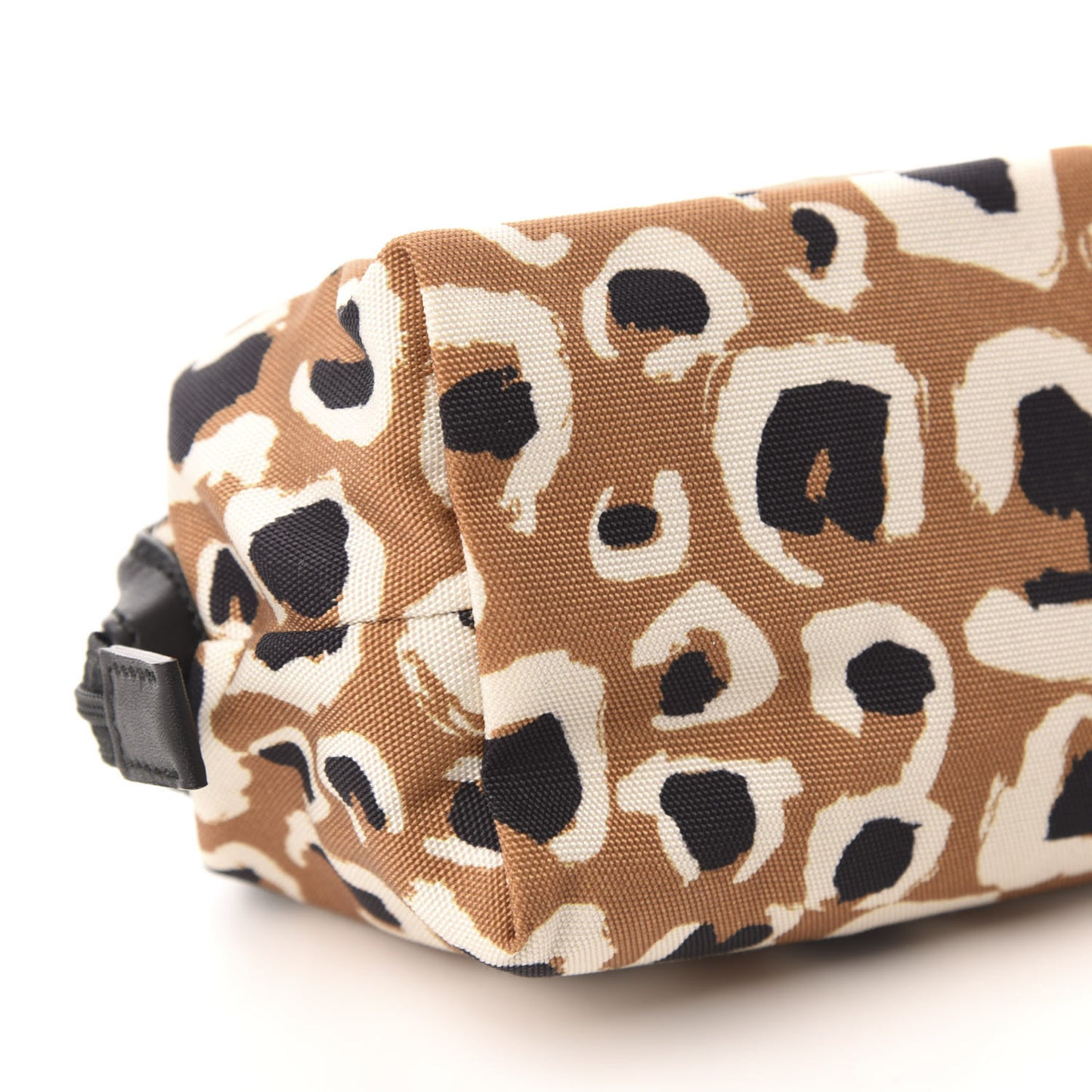 Canvas Leopard Print Cosmetic Pouch Tobacco