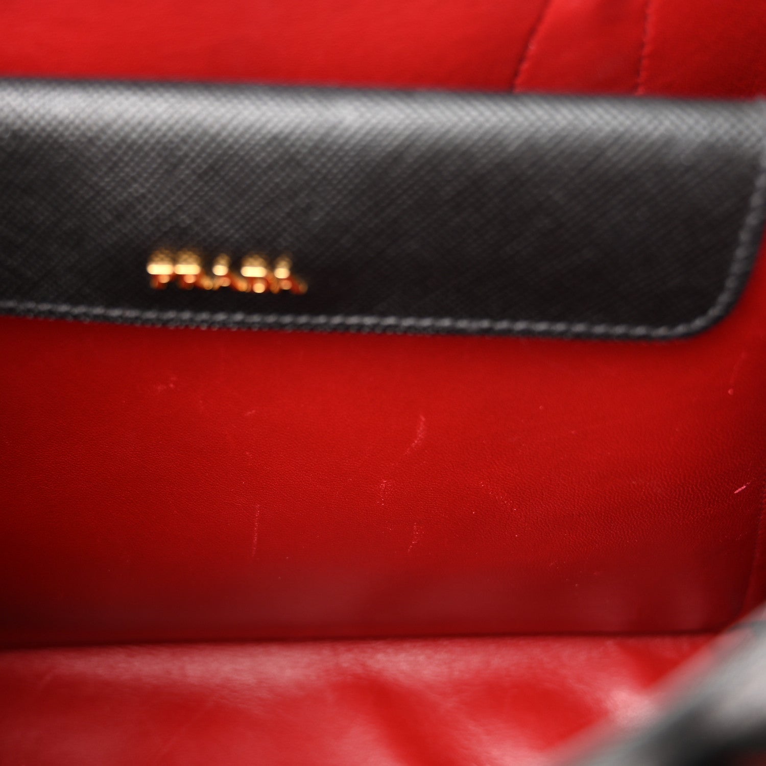 Prada Saffiano Cuir Large Double Bag Black Fuoco 12 of 15