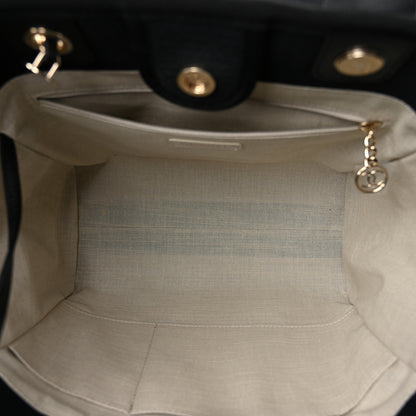 Chanel Mixed Fibers Small Deauville Tote Black 6 of 12