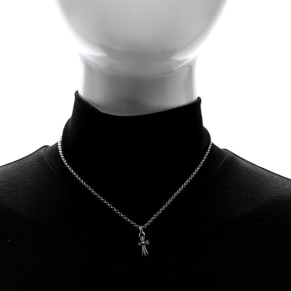 Chrome Hearts Sterling Silver Baby Fat Cross Pendant Roll Chain Necklace 2 of 4