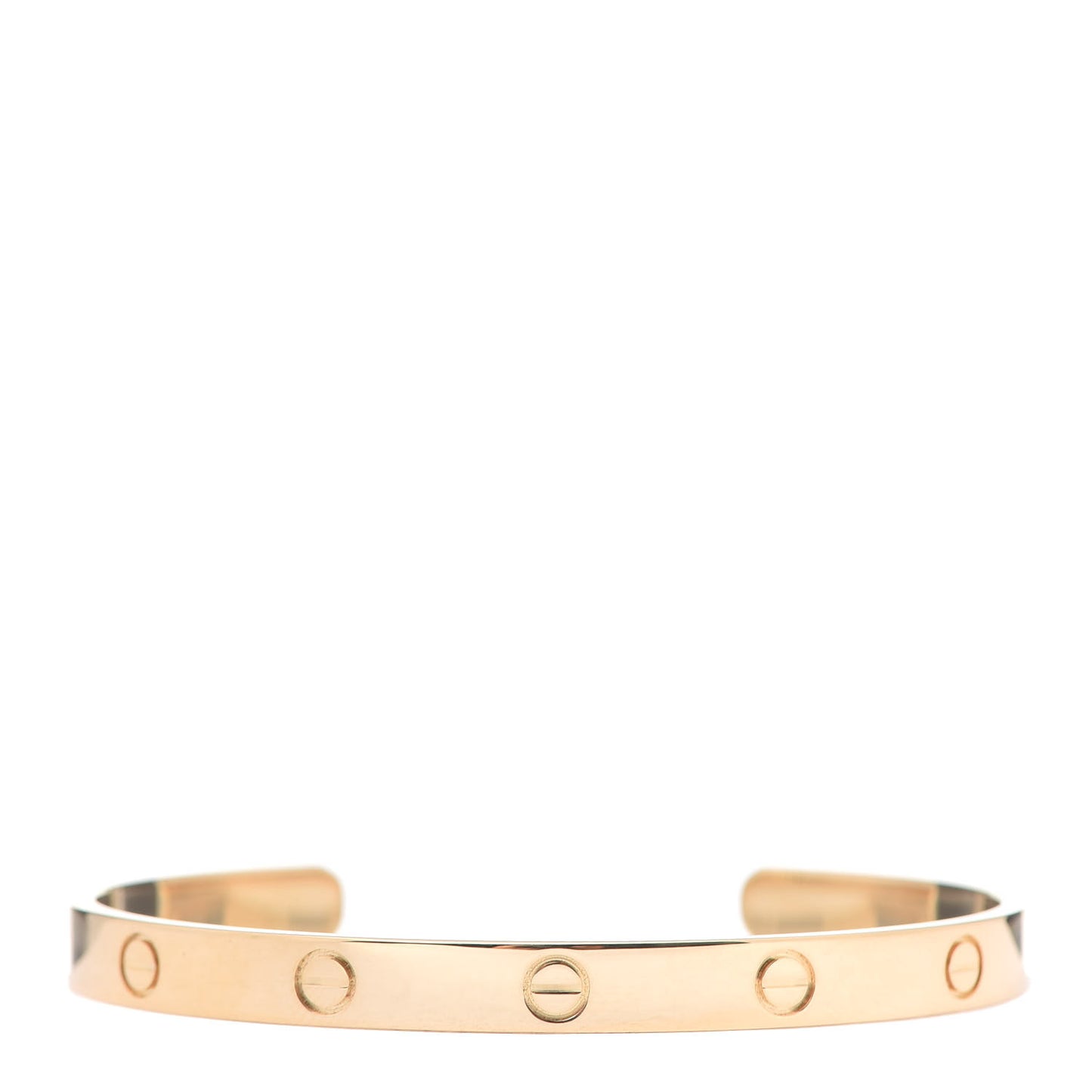 18K Yellow Gold LOVE Cuff Bracelet 19