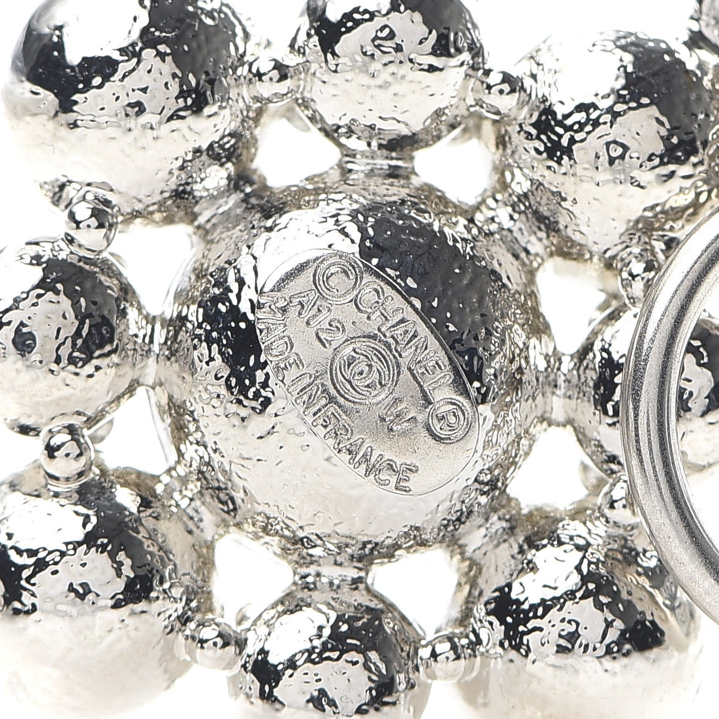 Crystal CC Dangle Earrings Silver