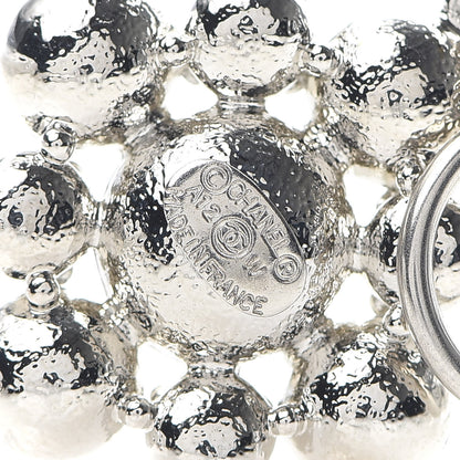 Chanel Crystal CC Dangle Earrings Silver 3 of 4