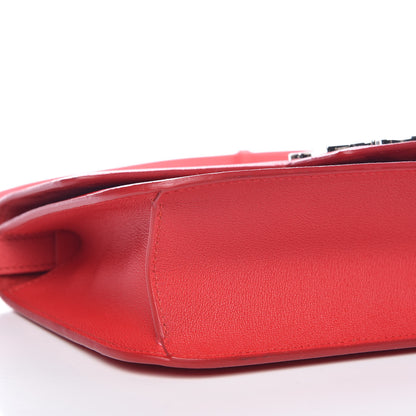 Alexander McQueen Grained Calfskin Large Insignia Satchel Red 9 of 10
