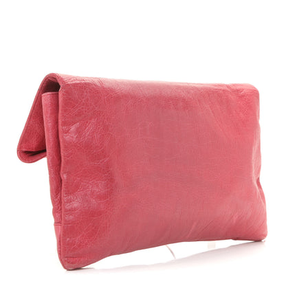 Balenciaga Agneau Classic Hardware Envelope Clutch Rose Thulian 3 of 11