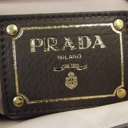 Prada Leather Logo Satchel Brown 8 of 12