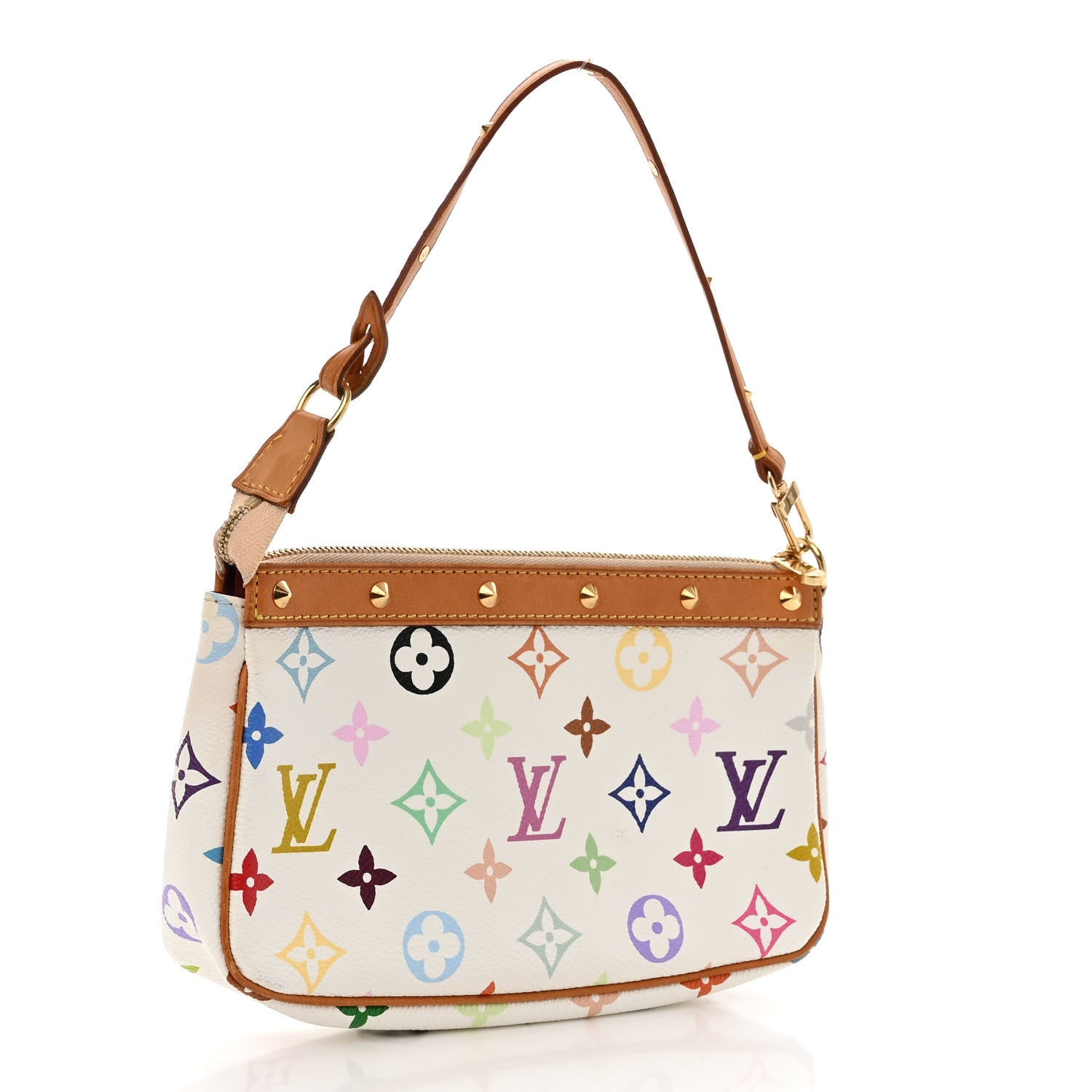 Louis Vuitton Monogram Multicolor Pochette Accessories White 3 of 10