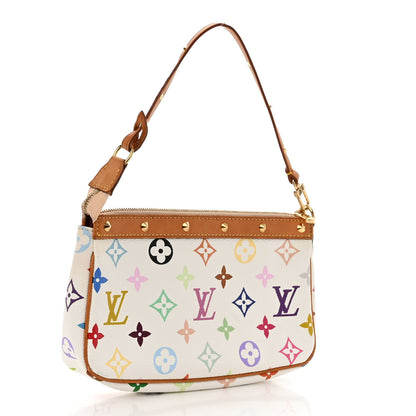 Louis Vuitton Monogram Multicolor Pochette Accessories White 3 of 10