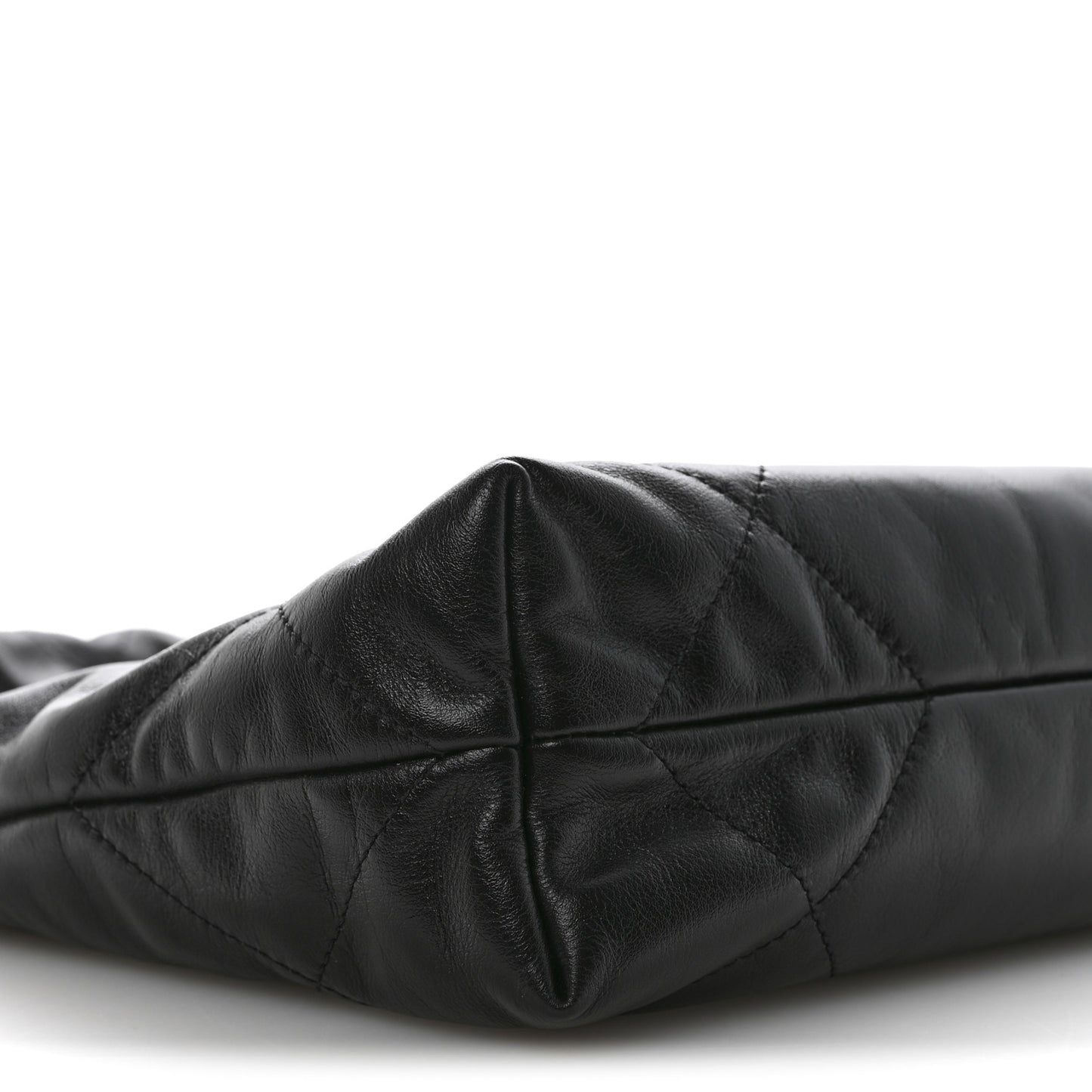 Shiny Calfskin Quilted Small Chanel 22 Black