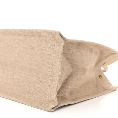 Saint Laurent Linen Calfskin Small Rive Gauche Tote Beige Sea Salt 10 of 12