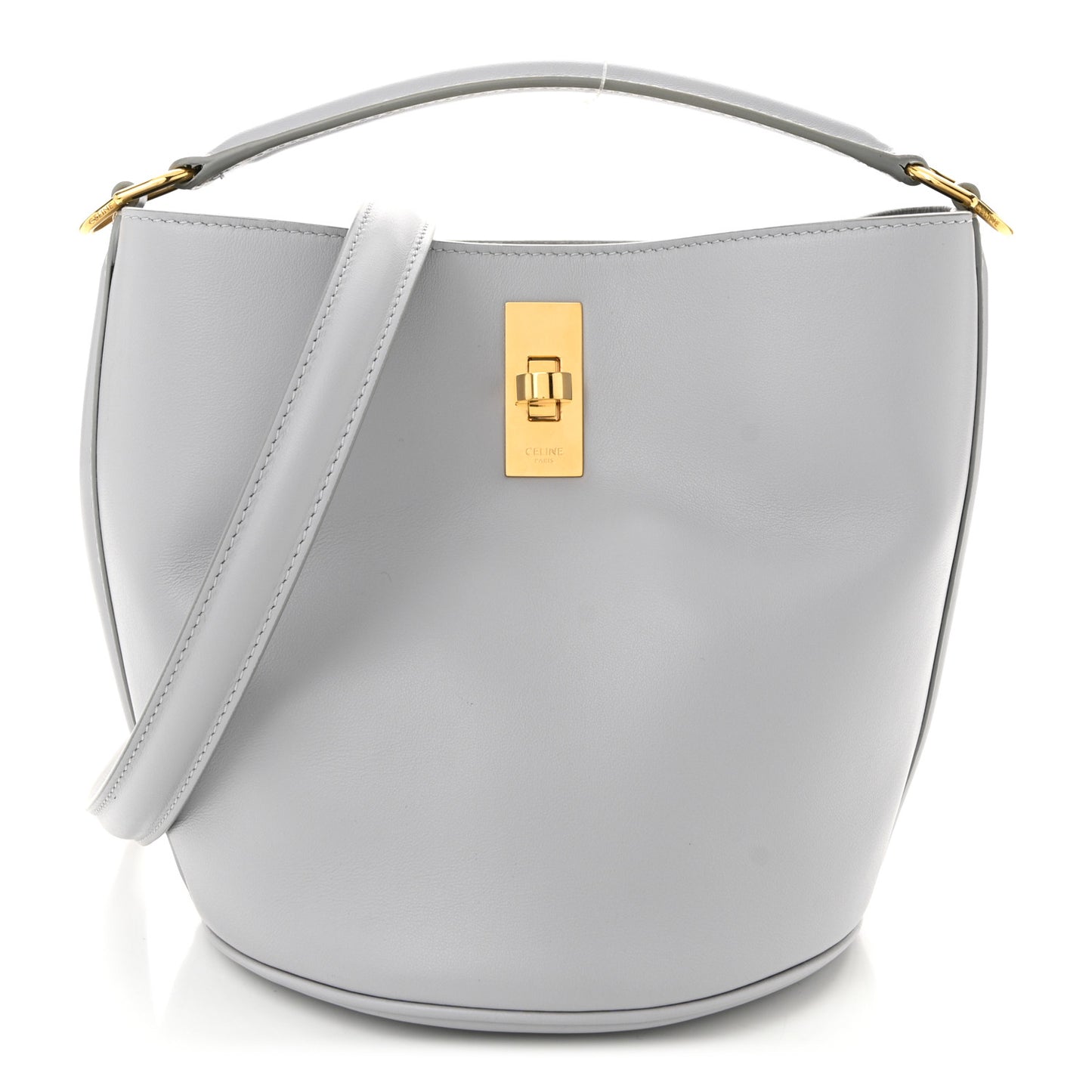Smooth Calfskin Teen Bucket 16 Light Grey