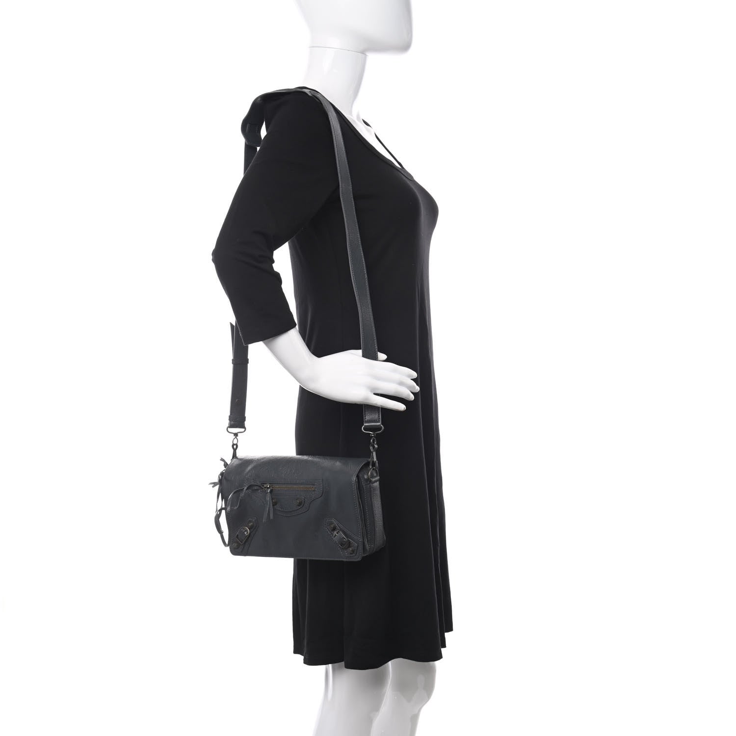 Balenciaga Agneau Classic Hardware Tool Kit Crossbody Anthracite 2 of 10