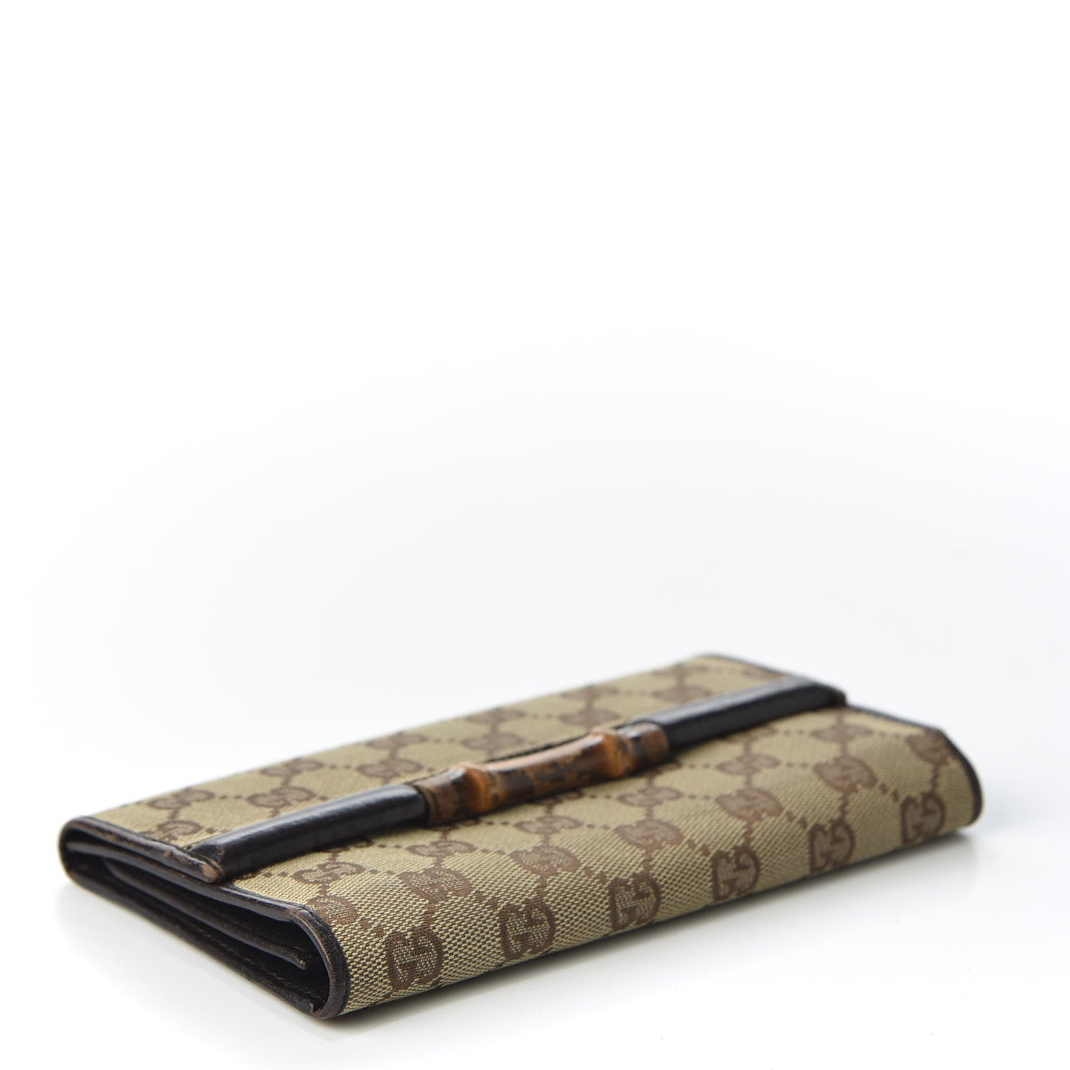Gucci Monogram Bamboo Wallet Dark Brown 3 of 8