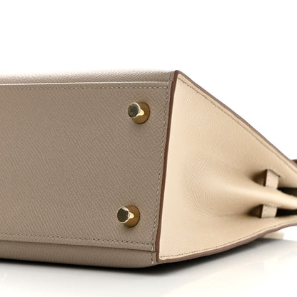 Hermes Epsom Bi-Color Horseshoe Kelly Sellier 25 Gris Asphalte Craie 10 of 11