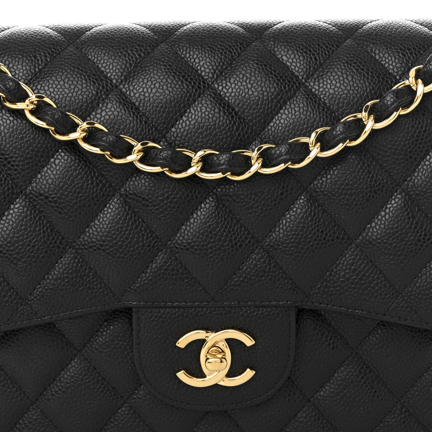 Chanel Caviar Quilted Jumbo Double Flap Black 14 of 19