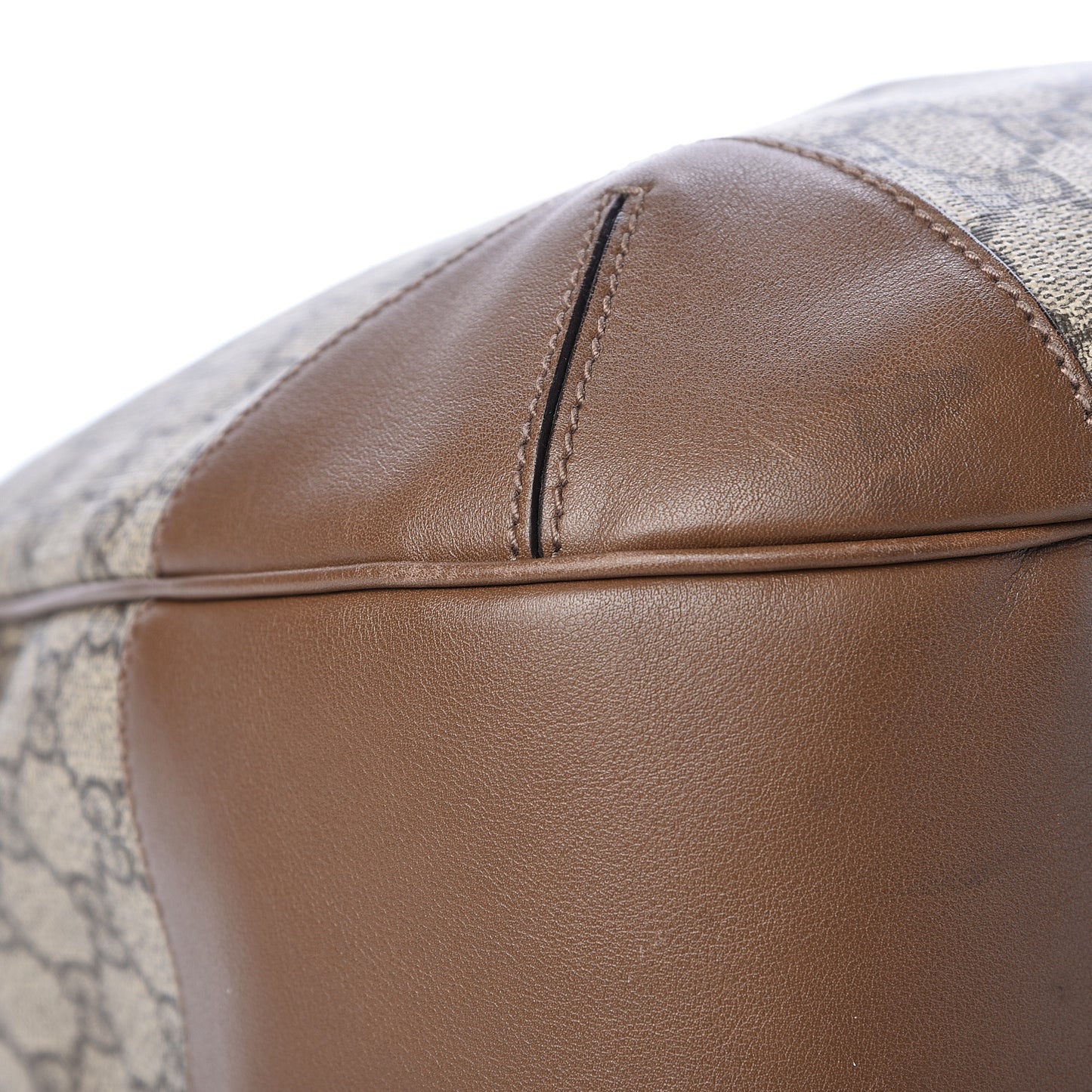 GG Supreme Monogram Margaux Calfskin Medium Nice Hobo Beige Ebony Acero