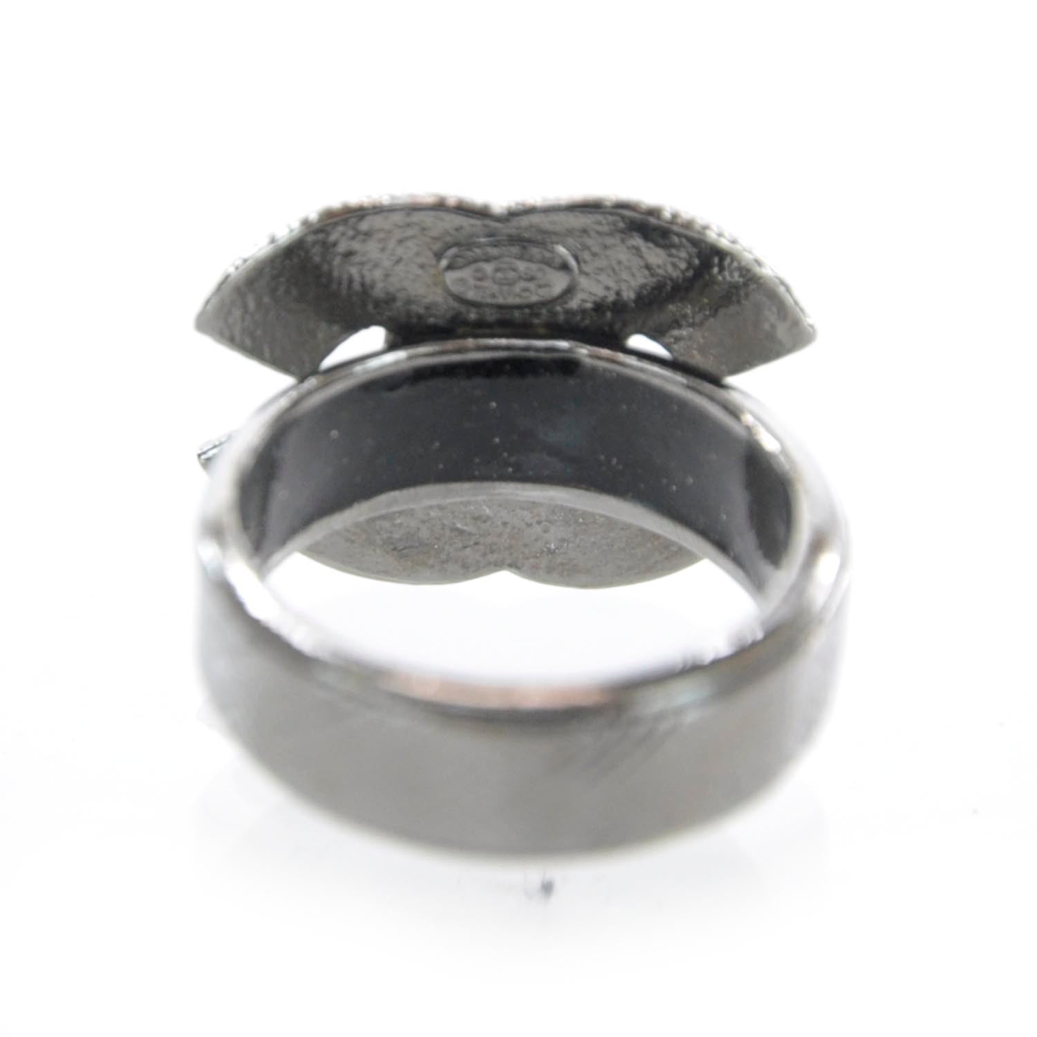 Chanel Crystal CC Ring 6.5 4 of 5