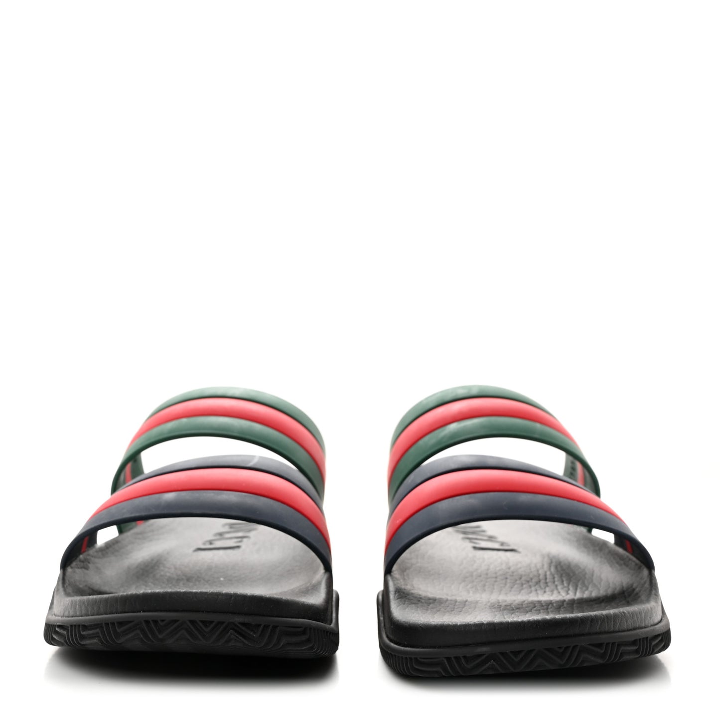 Rubber Web Mens Slide Sandals 9 Green Red