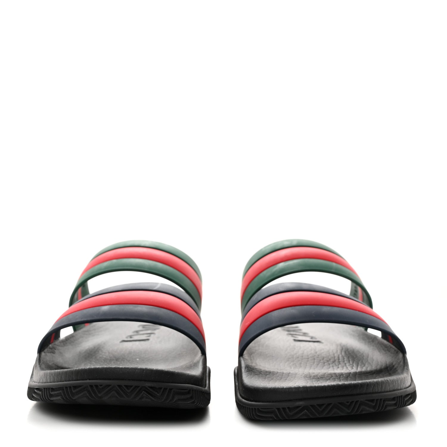 Gucci Rubber Web Mens Slide Sandals 9 Green Red 2 of 8