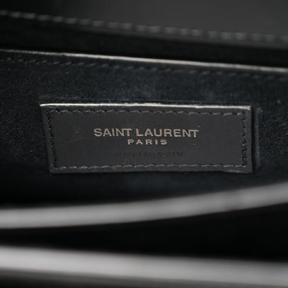 Saint Laurent Calfskin Medium Monogram Monochrome Sunset Black 6 of 13
