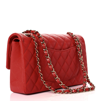 Chanel Caviar Quilted Medium Double Flap Red 3 of 11