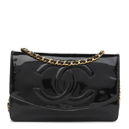 Chanel Patent Timeless CC Wallet On Chain WOC Black 1 of 11