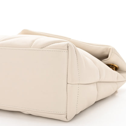 Saint Laurent Lambskin Quilted Small Loulou Puffer Monogram Chain Satchel Crema Soft 9 of 9