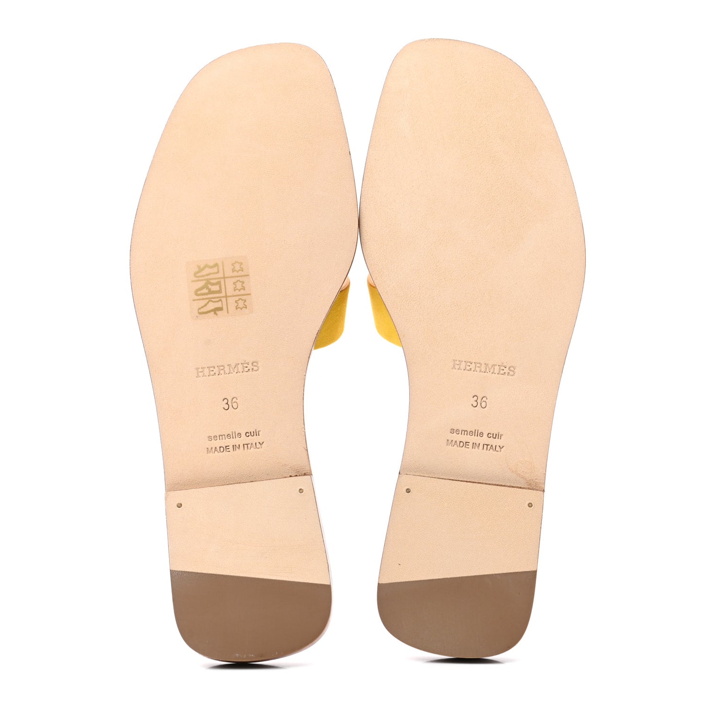 Suede Goatskin Oran Sandals 36 Jaune Sable