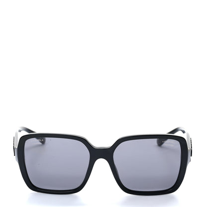 Chanel Acetate Polarized Square Sunglasses 5408 Black 3 of 8