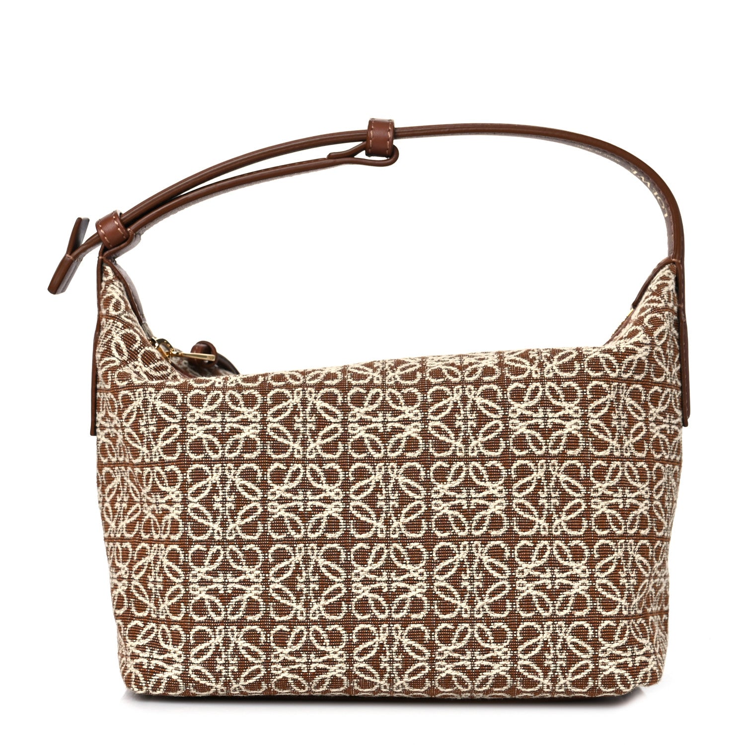 Loewe Jacquard Anagram Calfskin Small Cubi Bag Tan Pecan 1 of 8