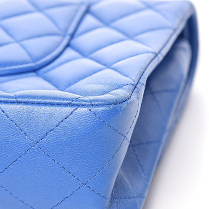 Chanel Lambskin Quilted Medium Double Flap Blue 13 of 16