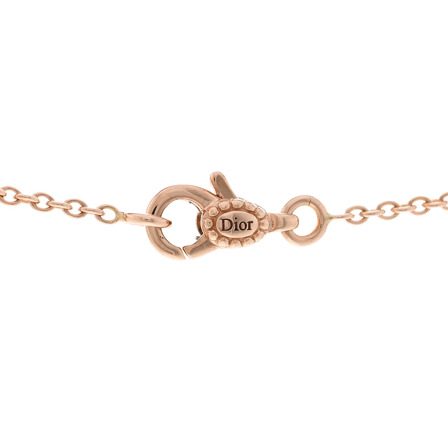 Christian Dior 18K Rose Gold Diamond Small Rose Couture Pave Pendant Necklace 5 of 6