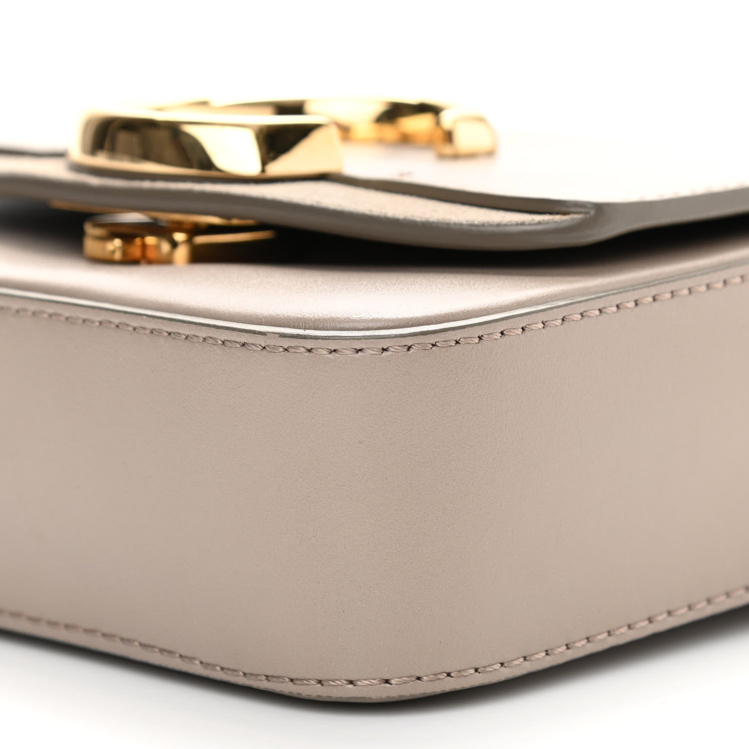 Chloe Shiny Calfskin Suede Mini C Double Carry Motty Grey 10 of 11