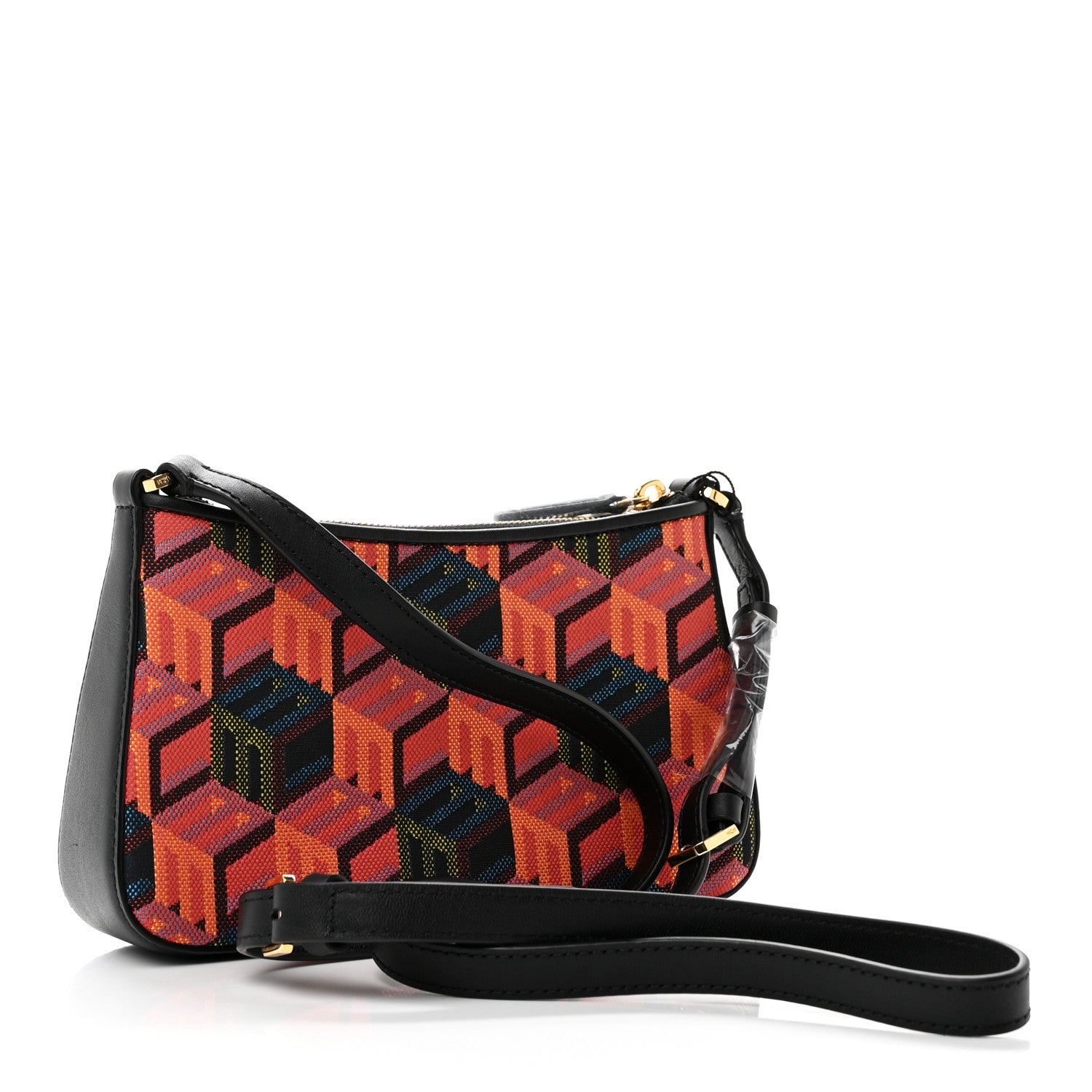 MCM Jacquard Cubic Monogram Rockstar Shoulder Bag Multicolor 3 of 7