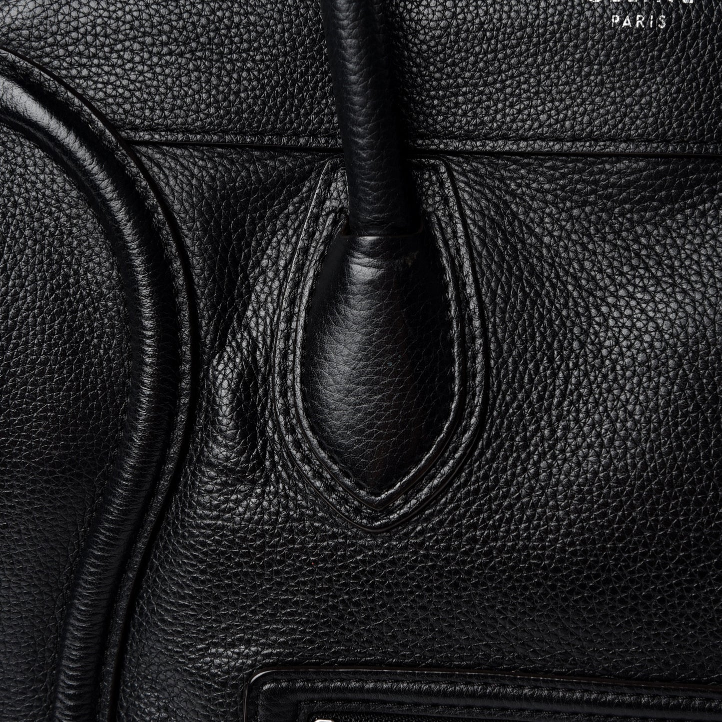 Drummed Calfskin Mini Luggage Black