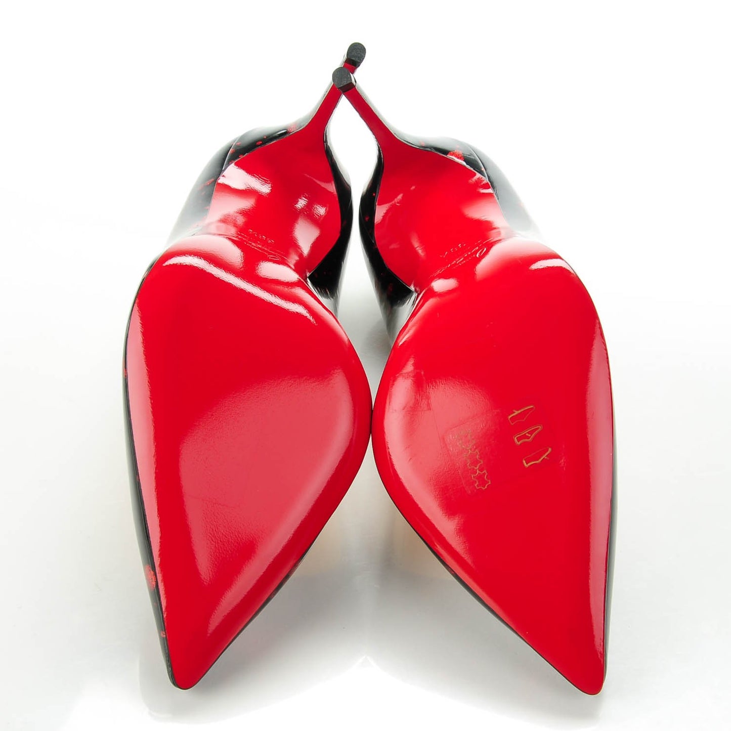 Patent Pollock Pigalle Follies 100 Pumps 38.5 Black Red