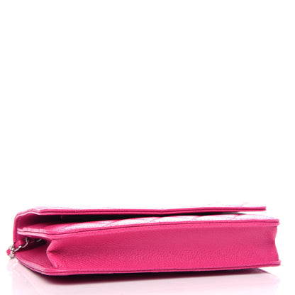 Chanel Caviar Quilted Wallet on Chain WOC Pink 4 of 11