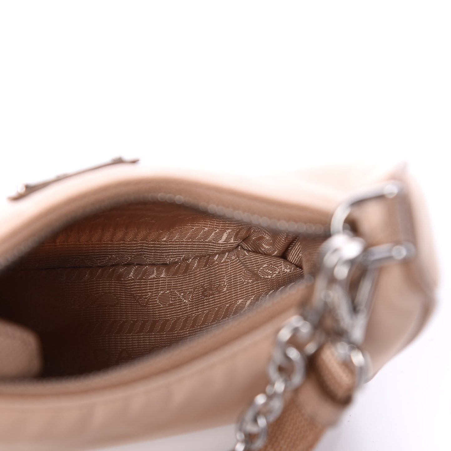 Tessuto Nylon Saffiano Mini Re-Edition 2000 Shoulder Bag Cammeo