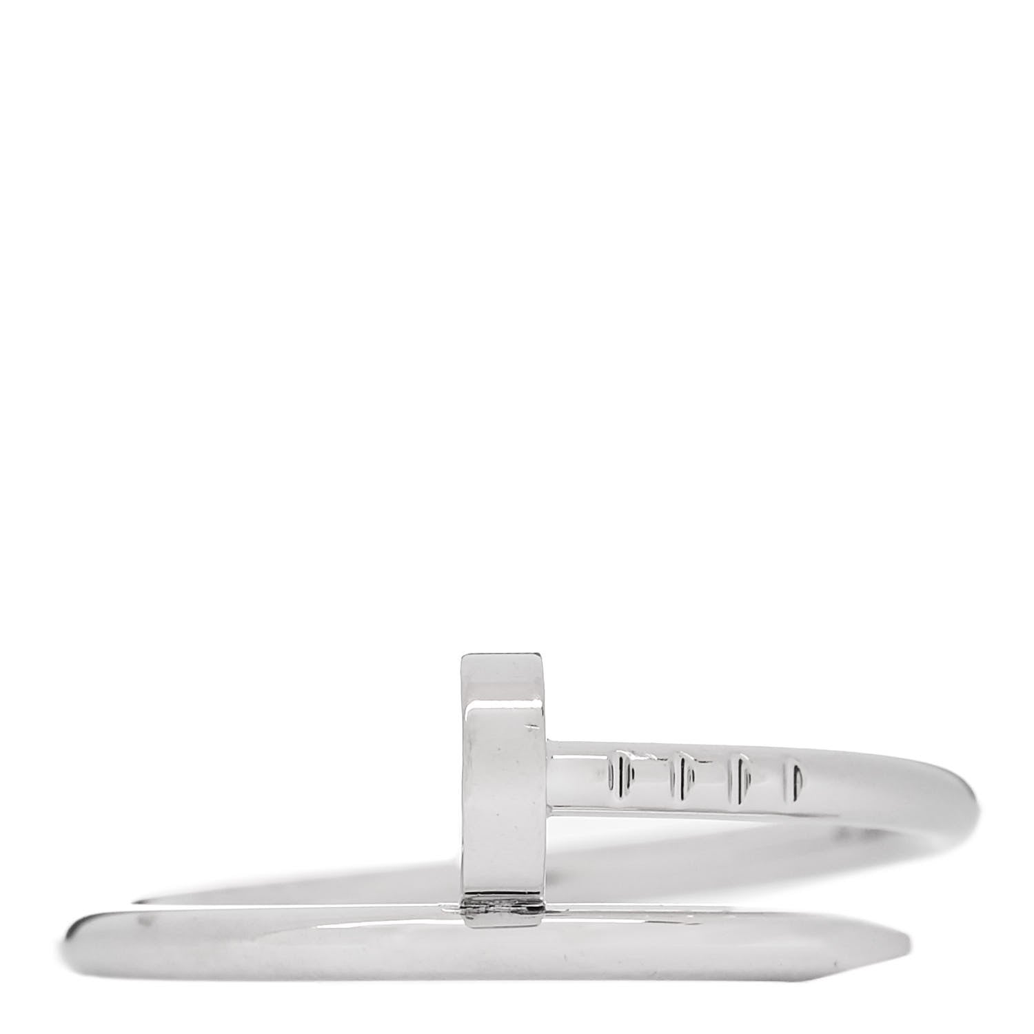 Cartier 18K White Gold Small Juste Un Clou Ring 57 8 1 of 6