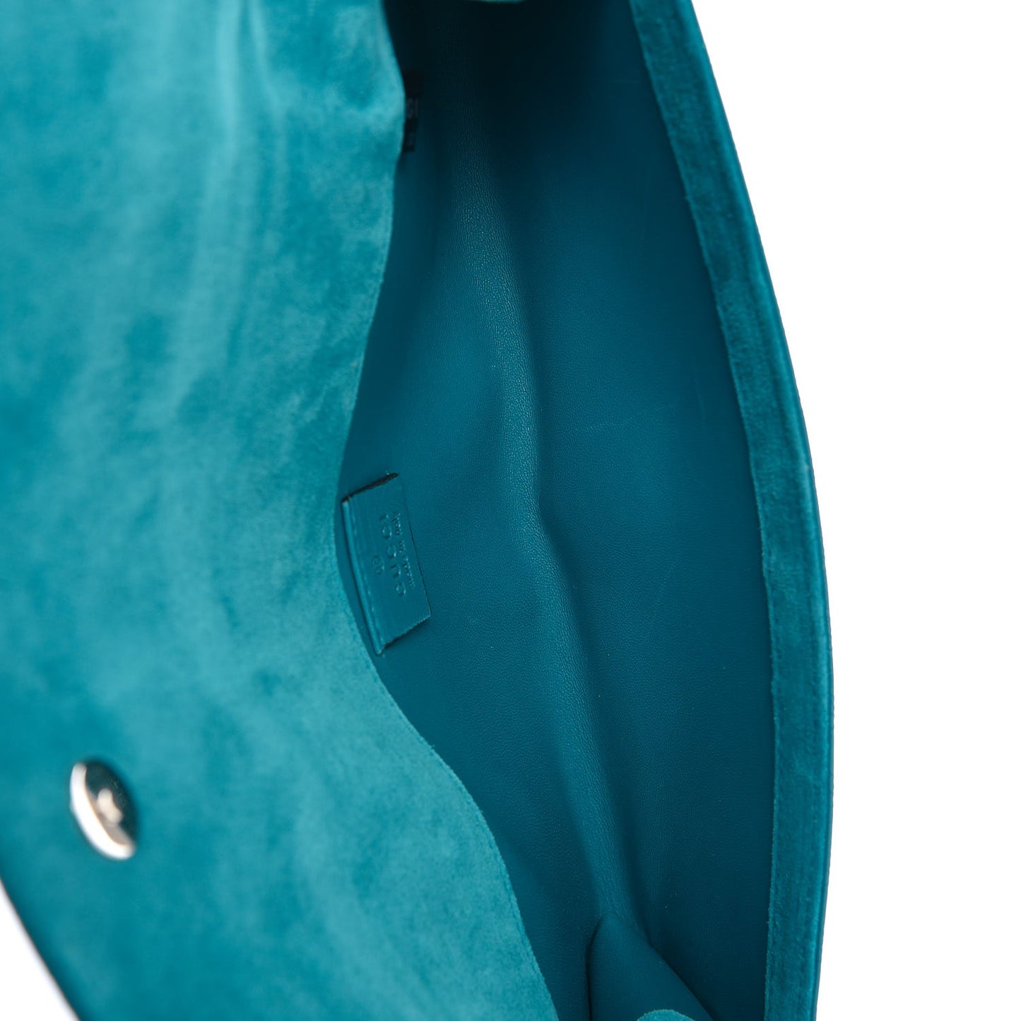 Patent Microguccissima Small Broadway Clutch Deep Cobalt